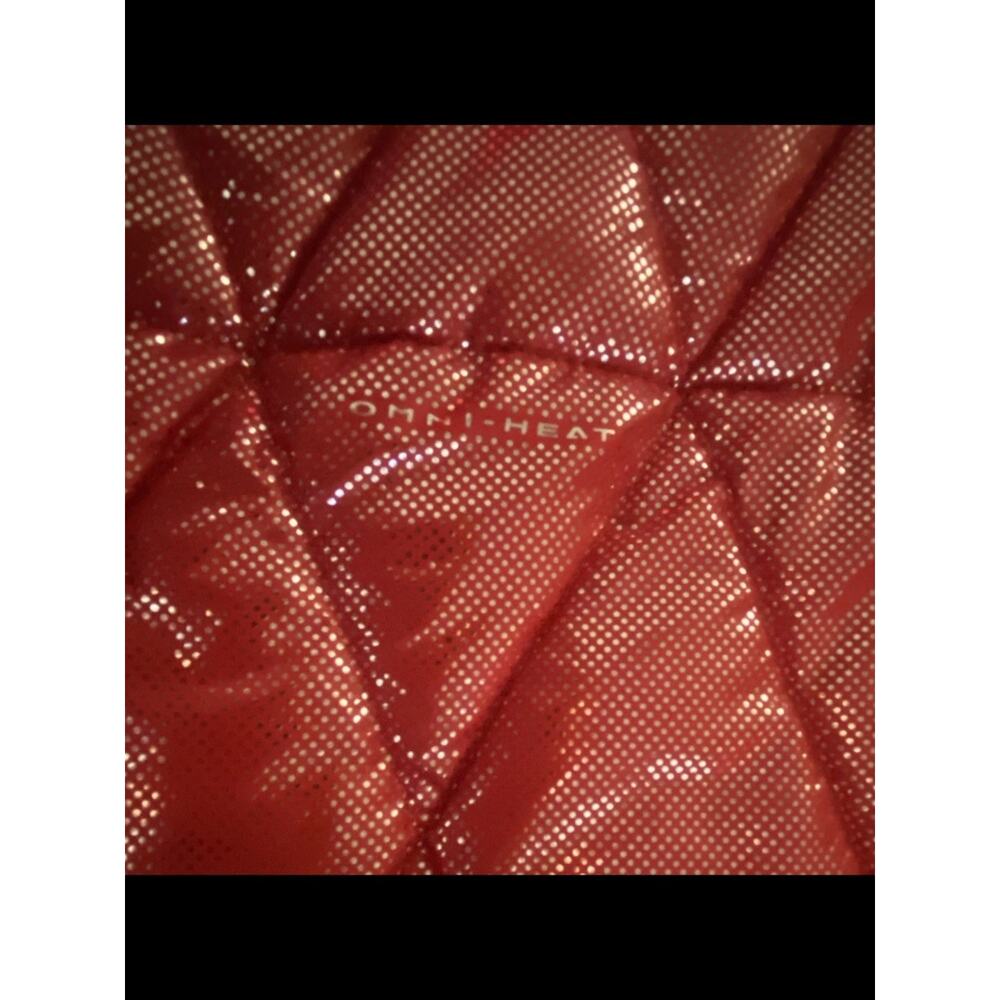 Columbia Red Quilted Hooded Puffer Coat Omniheat Zip Front Women’s XL - Picture 5 of 6